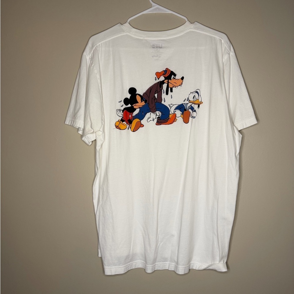 Disney White Tee with Mickey, Goofy, and Donald